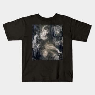 In the Search for Immortality. Rossetti VS H.R. Giger. Kids T-Shirt